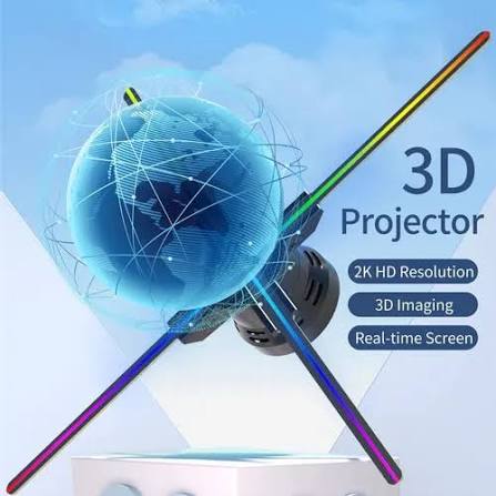 Holograma 3D 60-100cm Wi-Fi, Som Bluetooth, Controle Remoto, DIY