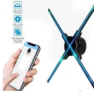 Holograma 3D 60-100cm Wi-Fi, Som Bluetooth, Controle Remoto, DIY