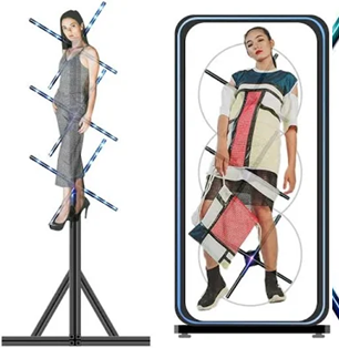 Holograma Humano Real 3D 170cm, Wi-Fi, Som Via Bluetooth