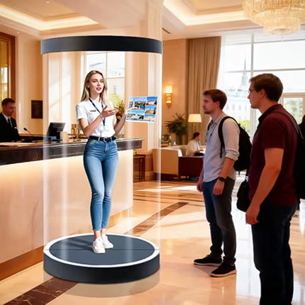 Holograma Humano Real 3D 170cm, Wi-Fi, Som Via Bluetooth