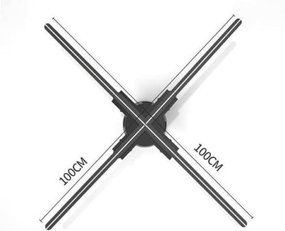 Holograma 3D 60-100cm Wi-Fi, Som Bluetooth, Controle Remoto, DIY