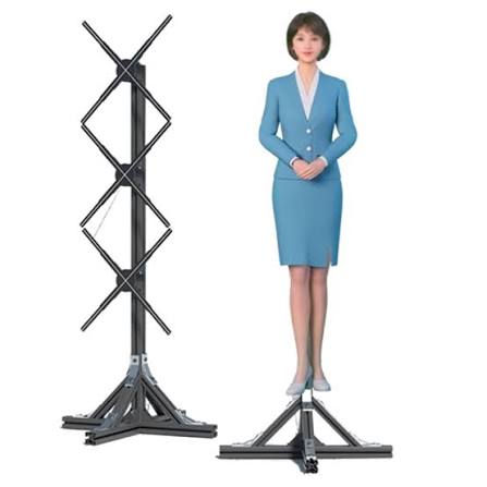 Holograma Humano Real 3D 170cm, Wi-Fi, Som Via Bluetooth