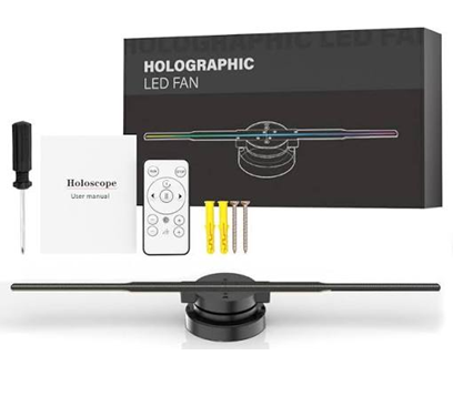 Holograma Ventilador 3D 42cm com Wi-Fi