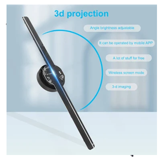 Holograma Ventilador 3D 42cm com Wi-Fi