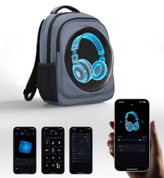 Mochila Holograma 3D com Tela 42cm Publicidade Player