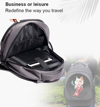 Mochila Holograma 3D com Tela 42cm Publicidade Player